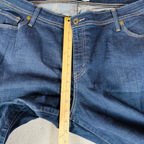 Levi Jean Women 24W Dark Wash Blue Denim 508 Bootcut Short Plus Size No Distress - Picture 10 of 11